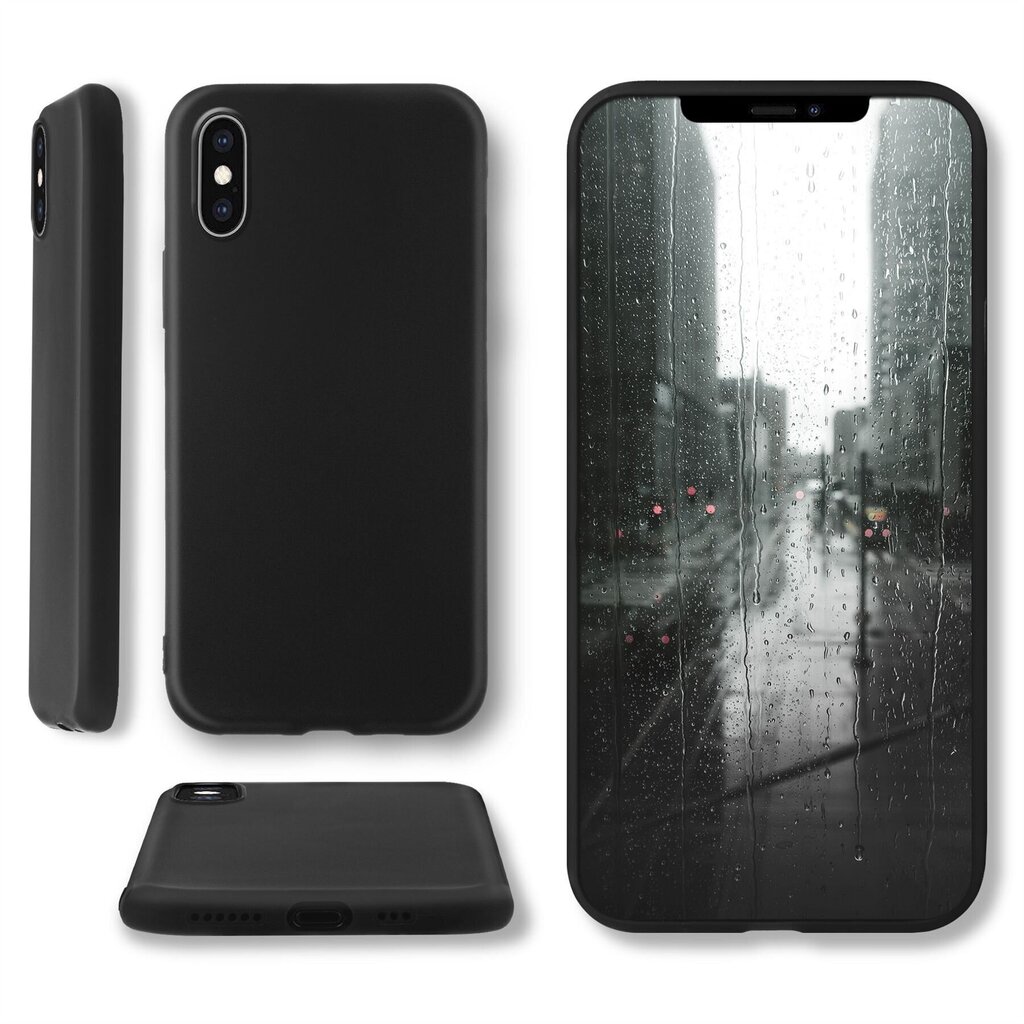 Moozy Minimalist -sarjan silikonikotelo iPhone X:lle ja iPhone XS:lle, musta hinta ja tiedot | Puhelimen kuoret ja kotelot | hobbyhall.fi