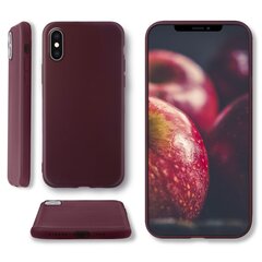 Moozy Minimalist -sarjan silikonikotelo iPhone X:lle ja iPhone XS:lle, viininpunainen hinta ja tiedot | Puhelimen kuoret ja kotelot | hobbyhall.fi