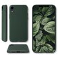 Moozy Minimalist -sarjan silikonikotelo iPhone XR:lle, Midnight Green hinta ja tiedot | Puhelimen kuoret ja kotelot | hobbyhall.fi