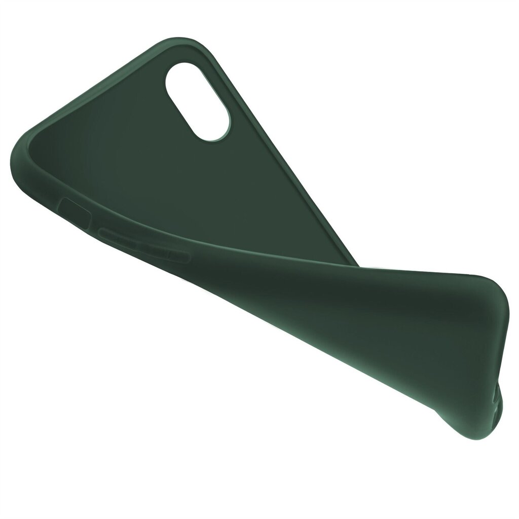 Moozy Minimalist -sarjan silikonikotelo iPhone XR:lle, Midnight Green hinta ja tiedot | Puhelimen kuoret ja kotelot | hobbyhall.fi