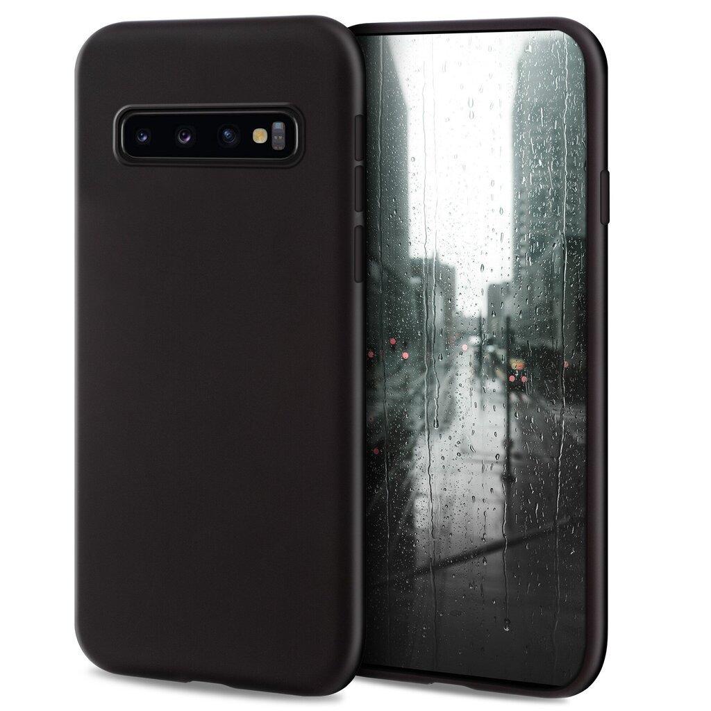 Moozy Minimalist -sarjan silikonikotelo Samsung S10:lle, musta hinta ja tiedot | Puhelimen kuoret ja kotelot | hobbyhall.fi