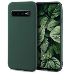 Moozy Minimalist -sarjan silikonikotelo Samsung S10:lle, Midnight Green hinta ja tiedot | Puhelimen kuoret ja kotelot | hobbyhall.fi