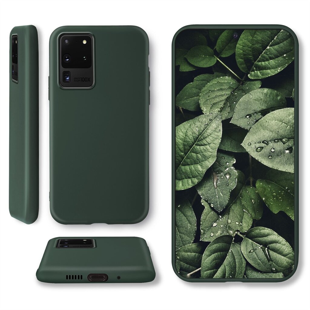 Moozy Minimalist -sarjan silikonikotelo Samsung S20 Ultralle, Midnight Green hinta ja tiedot | Puhelimen kuoret ja kotelot | hobbyhall.fi