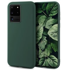 Moozy Minimalist -sarjan silikonikotelo Samsung S20 Ultralle, Midnight Green hinta ja tiedot | Puhelimen kuoret ja kotelot | hobbyhall.fi