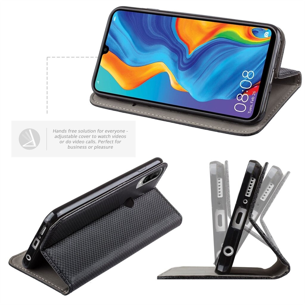 Moozy Case Flip Cover -suoja Huawei P30 Lite -puhelimelle, musta hinta ja tiedot | Puhelimen kuoret ja kotelot | hobbyhall.fi