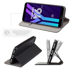 Moozy Case Flip Cover -suojus Huawei Y6 2018:lle, musta hinta ja tiedot | Puhelimen kuoret ja kotelot | hobbyhall.fi