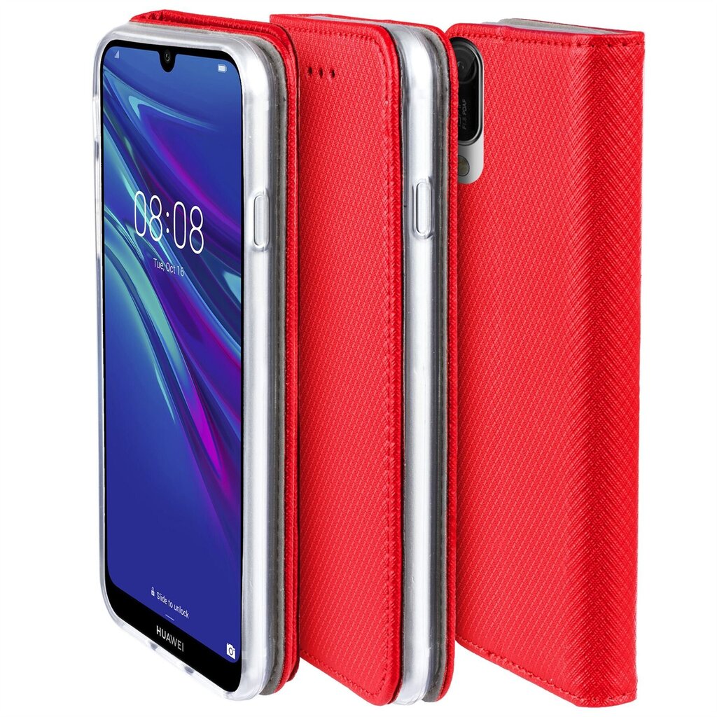 Moozy Case Flip Cover -suoja Huawei Y6 2019 -puhelimelle, punainen hinta ja tiedot | Puhelimen kuoret ja kotelot | hobbyhall.fi