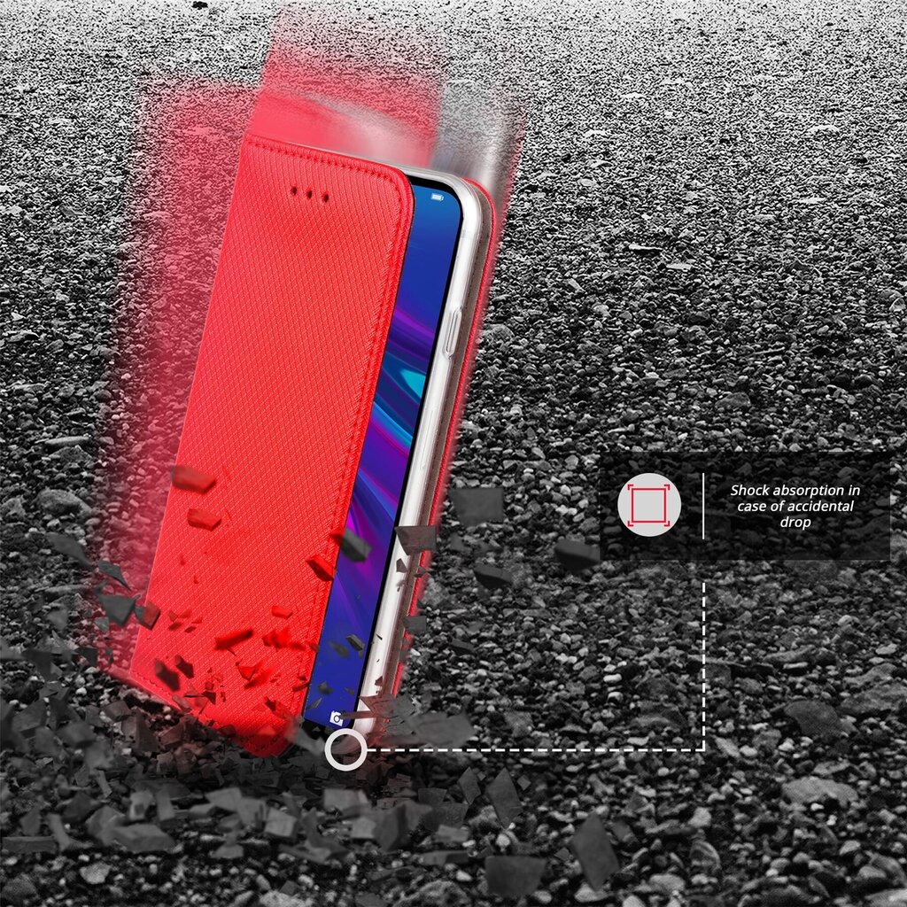 Moozy Case Flip Cover -suoja Huawei Y6 2019 -puhelimelle, punainen hinta ja tiedot | Puhelimen kuoret ja kotelot | hobbyhall.fi