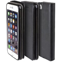 Moozy Case Flip Cover iPhone SE:lle, iPhone 5s:lle, musta hinta ja tiedot | Puhelimen kuoret ja kotelot | hobbyhall.fi