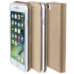 Moozy Case Flip Cover iPhone SE 2020, iPhone 7, iPhone 8, Gold hinta ja tiedot | Puhelimen kuoret ja kotelot | hobbyhall.fi