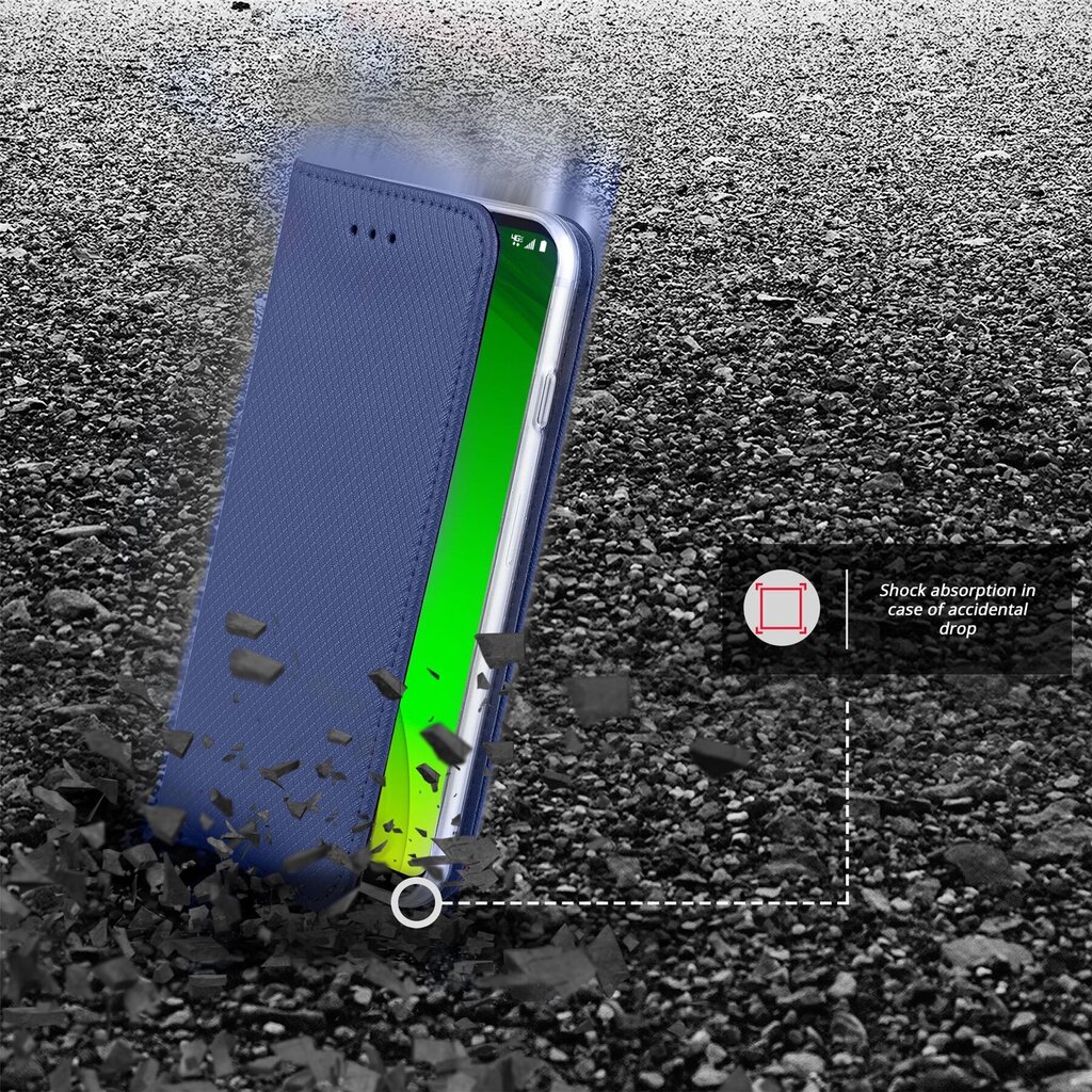 Moozy Case Flip Cover Motorola Moto G7 Powerille, tummansininen hinta ja tiedot | Puhelimen kuoret ja kotelot | hobbyhall.fi