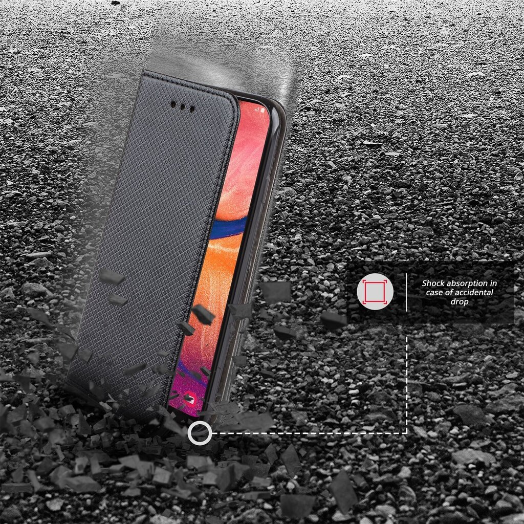 Moozy Case Flip Cover Samsung A20e:lle, musta hinta ja tiedot | Puhelimen kuoret ja kotelot | hobbyhall.fi