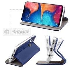 Moozy Case Flip Cover Samsung A20e:lle, tummansininen hinta ja tiedot | Puhelimen kuoret ja kotelot | hobbyhall.fi