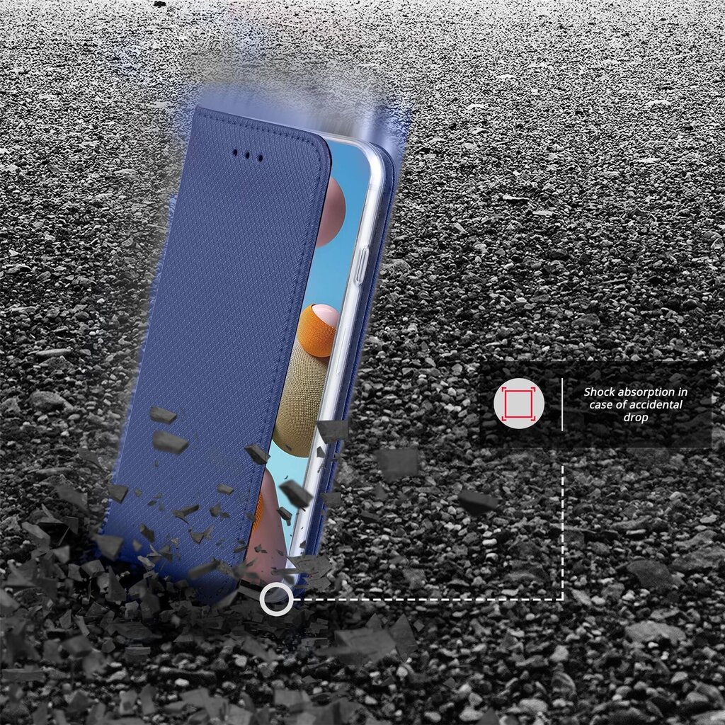 Moozy Case Flip Cover Samsung A21s:lle, Tummansininen hinta ja tiedot | Puhelimen kuoret ja kotelot | hobbyhall.fi