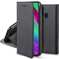 Moozy Case Flip Cover Samsung A40:lle, musta hinta ja tiedot | Puhelimen kuoret ja kotelot | hobbyhall.fi