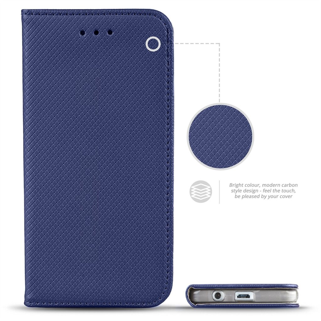 Moozy Case Flip Cover Samsung A5 2017 -puhelimelle, tummansininen hinta ja tiedot | Puhelimen kuoret ja kotelot | hobbyhall.fi