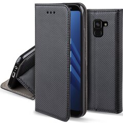 Moozy Case Flip Cover Samsung A8 2018 -puhelimelle, musta hinta ja tiedot | Puhelimen kuoret ja kotelot | hobbyhall.fi