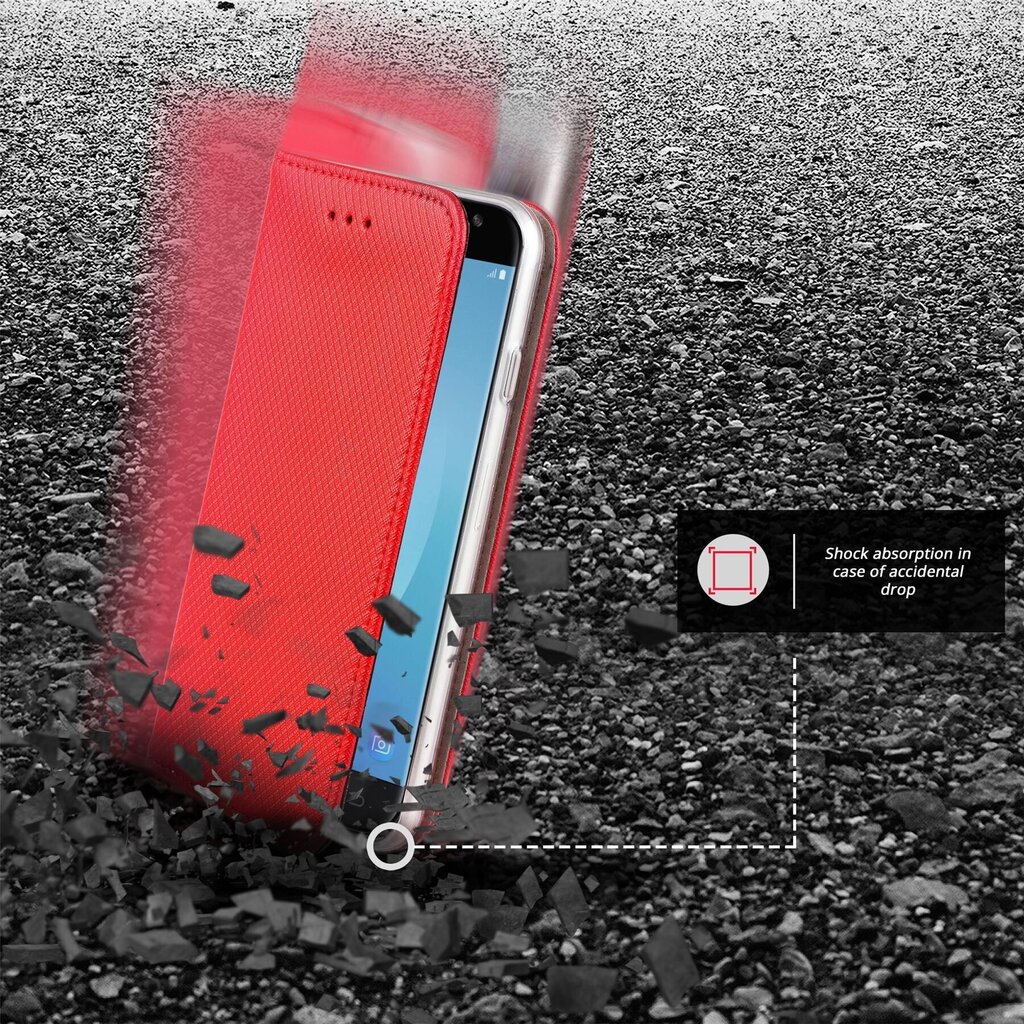 Moozy Case Flip Cover Samsung J5 2017 -puhelimelle, punainen hinta ja tiedot | Puhelimen kuoret ja kotelot | hobbyhall.fi