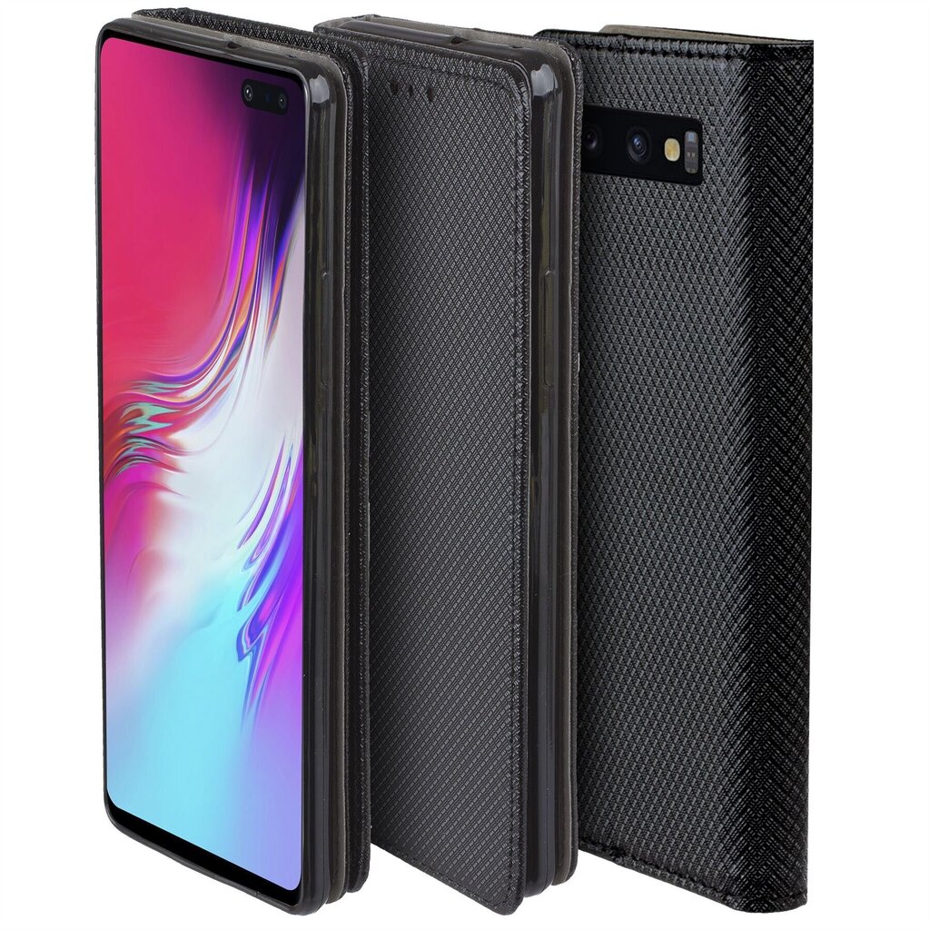 Moozy Case Flip Cover Samsung S10 -puhelimelle, musta hinta ja tiedot | Puhelimen kuoret ja kotelot | hobbyhall.fi