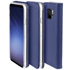 Moozy Case Flip Cover Samsung S9:lle, Tummansininen hinta ja tiedot | Puhelimen kuoret ja kotelot | hobbyhall.fi