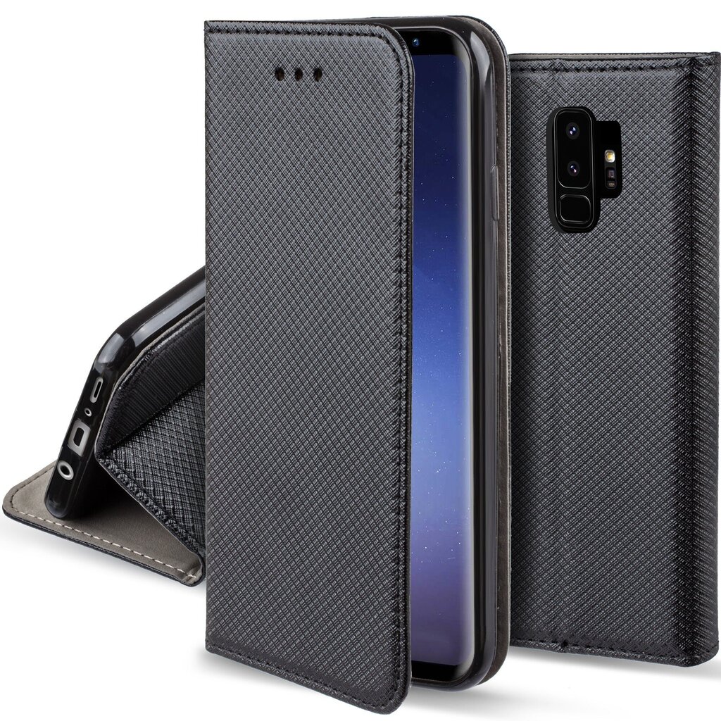 Moozy Case Flip Cover Samsung S9 Plus -puhelimelle, musta hinta ja tiedot | Puhelimen kuoret ja kotelot | hobbyhall.fi