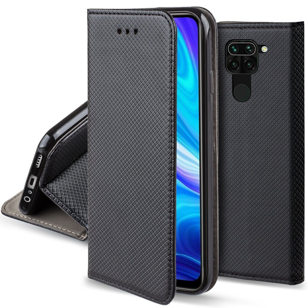 Moozy Case Flip Cover Xiaomi Redmi Note 9:lle, musta hinta ja tiedot | Puhelimen kuoret ja kotelot | hobbyhall.fi