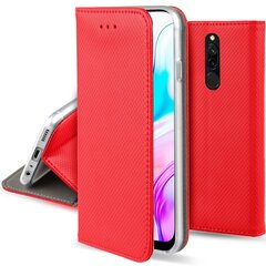 Moozy Case Flip Cover Xiaomi Redmi 8:lle, punainen hinta ja tiedot | Puhelimen kuoret ja kotelot | hobbyhall.fi