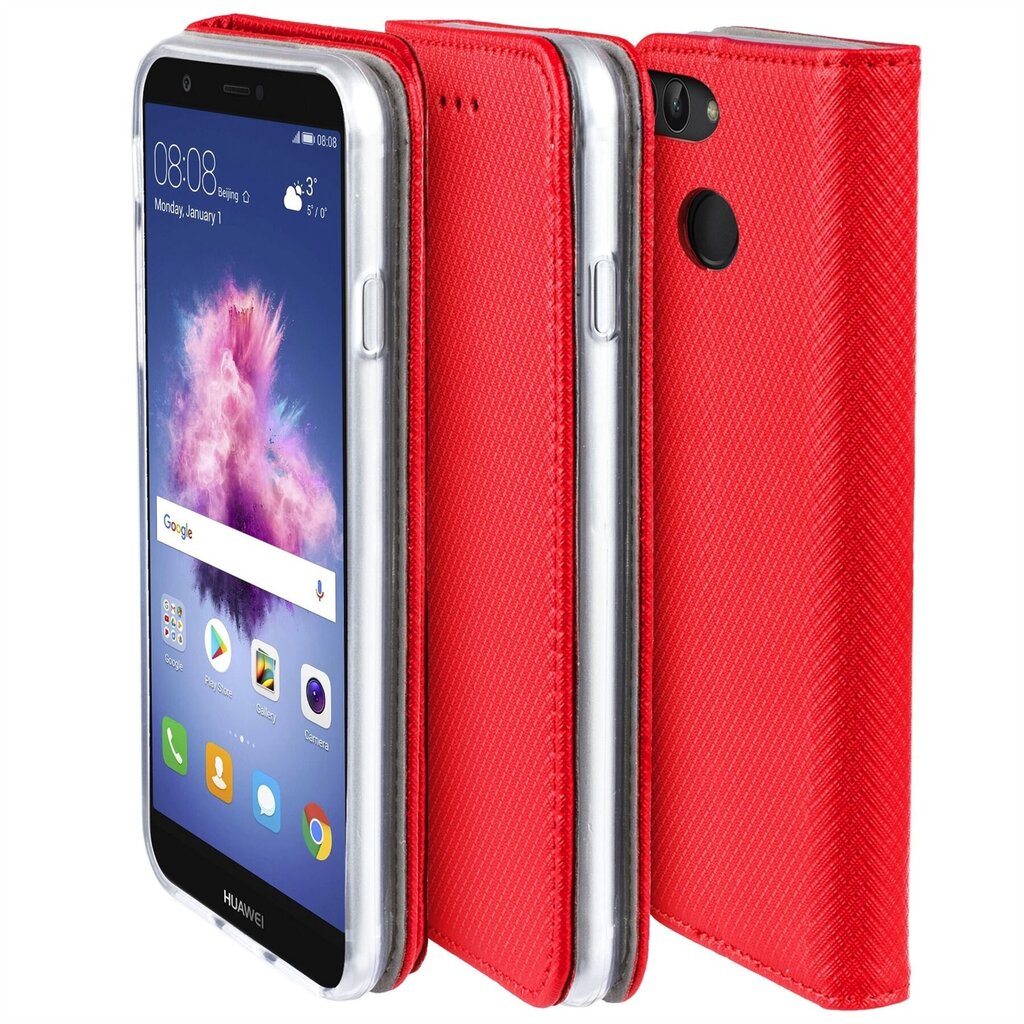 Moozy Case Flip Cover -suoja Huawei P Smartille, punainen hinta ja tiedot | Puhelimen kuoret ja kotelot | hobbyhall.fi