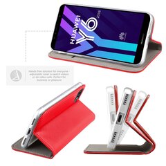 Moozy Case Flip Cover -suoja Huawei Y6 2018 -puhelimelle, punainen hinta ja tiedot | Puhelimen kuoret ja kotelot | hobbyhall.fi