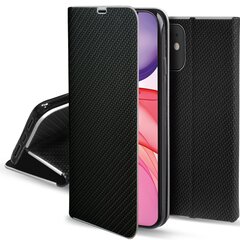 Moozy Wallet Case iPhone 11:lle, Black Carbon hinta ja tiedot | Puhelimen kuoret ja kotelot | hobbyhall.fi