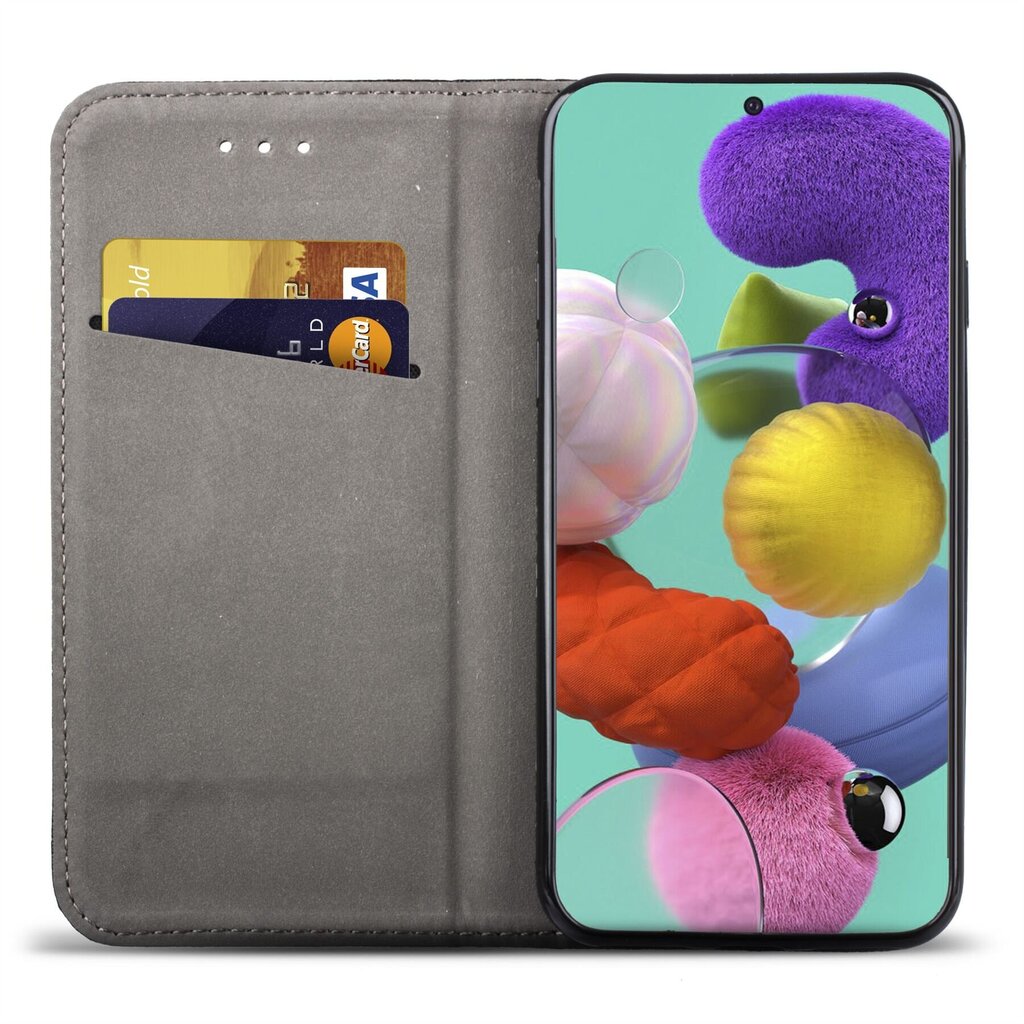 Moozy Case Flip Cover Samsung A51:lle, musta hinta ja tiedot | Puhelimen kuoret ja kotelot | hobbyhall.fi