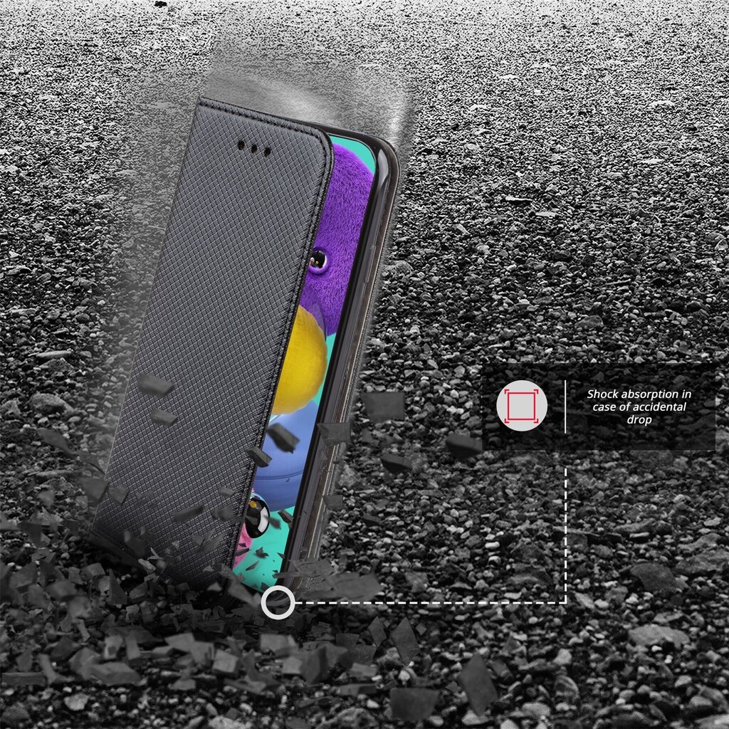 Moozy Case Flip Cover Samsung A51:lle, musta hinta ja tiedot | Puhelimen kuoret ja kotelot | hobbyhall.fi
