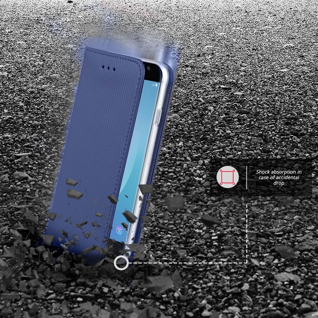 Moozy Case Flip Cover Samsung J3 2017 -puhelimelle, tummansininen hinta ja tiedot | Puhelimen kuoret ja kotelot | hobbyhall.fi