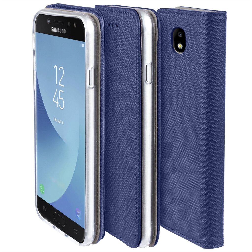 Moozy Case Flip Cover Samsung J3 2017 -puhelimelle, tummansininen hinta ja tiedot | Puhelimen kuoret ja kotelot | hobbyhall.fi