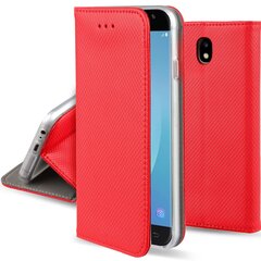 Moozy Case Flip Cover Samsung J3 2017 -puhelimelle, punainen hinta ja tiedot | Puhelimen kuoret ja kotelot | hobbyhall.fi