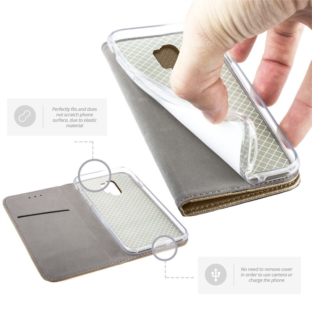 Moozy Case Flip Cover Samsung S9 -puhelimelle, Gold hinta ja tiedot | Puhelimen kuoret ja kotelot | hobbyhall.fi