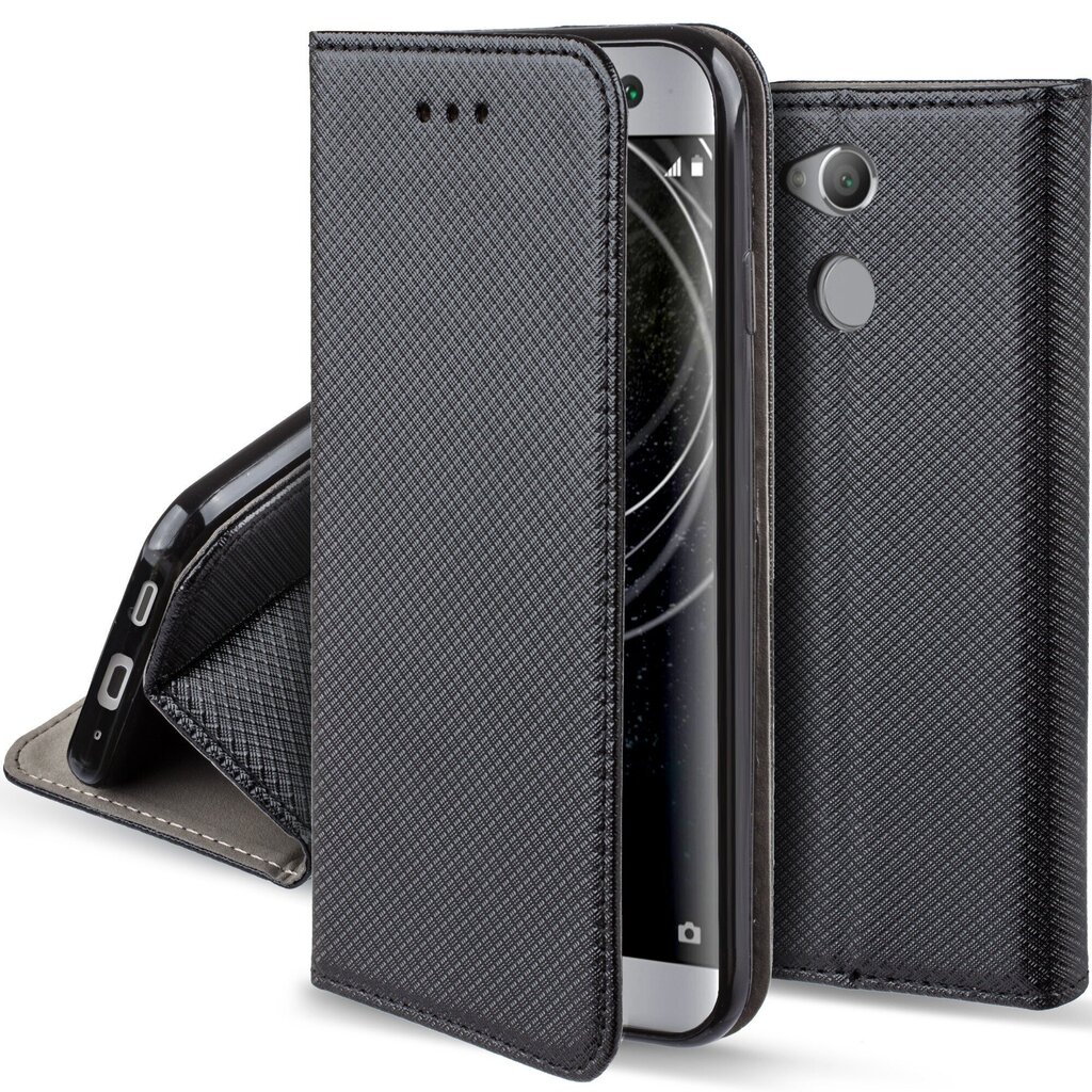 Moozy Case Flip Cover -suojus Sony Xperia XA2:lle, musta hinta ja tiedot | Puhelimen kuoret ja kotelot | hobbyhall.fi