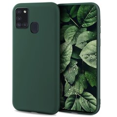 Moozy Minimalist -sarjan silikonikotelo Samsung A21s:lle, Midnight Green hinta ja tiedot | Puhelimen kuoret ja kotelot | hobbyhall.fi