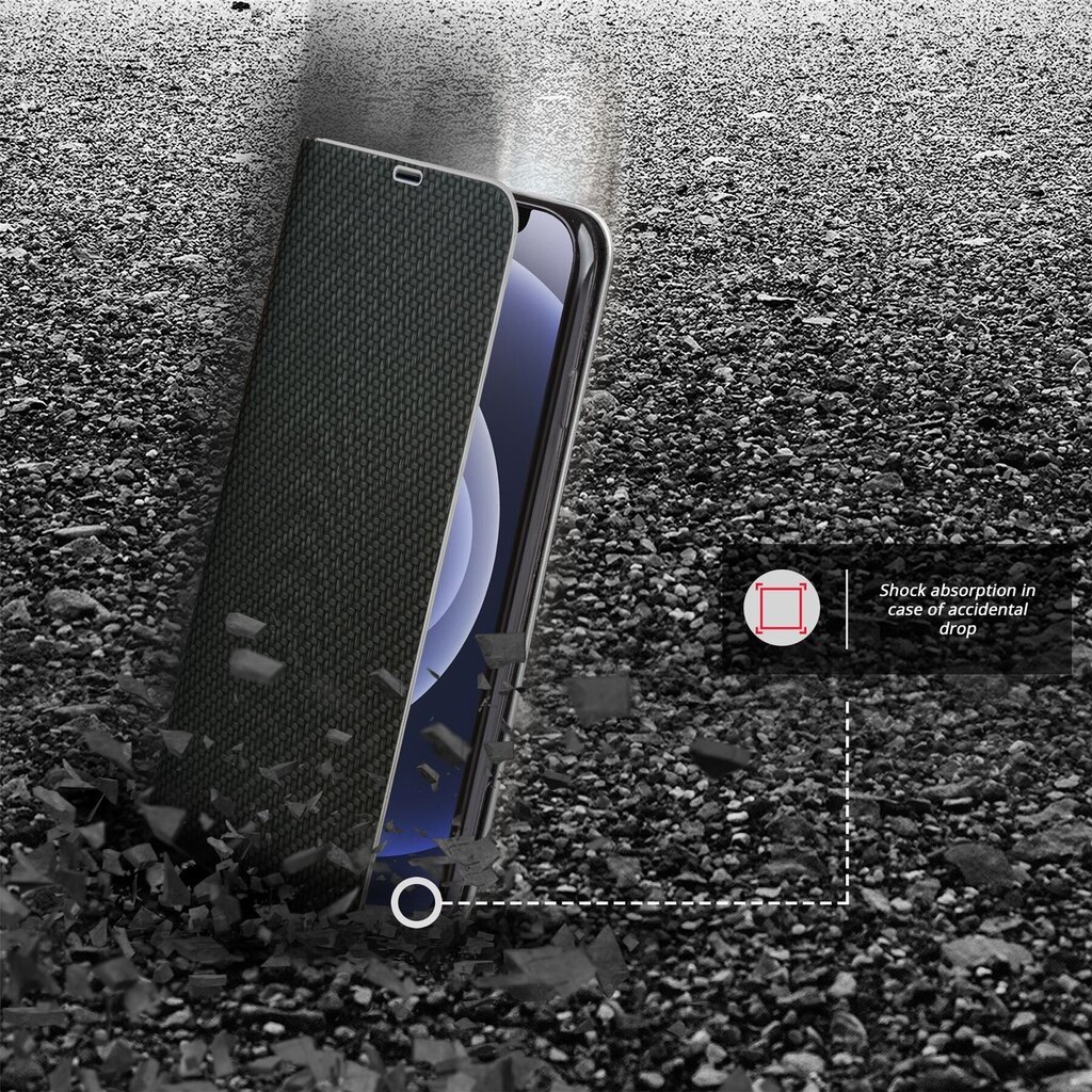 Moozy Wallet Case iPhone 12 minille, Black Carbon hinta ja tiedot | Puhelimen kuoret ja kotelot | hobbyhall.fi