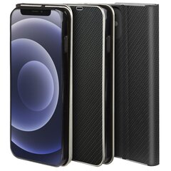 Moozy Wallet Case iPhone 12 minille, Black Carbon hinta ja tiedot | Puhelimen kuoret ja kotelot | hobbyhall.fi