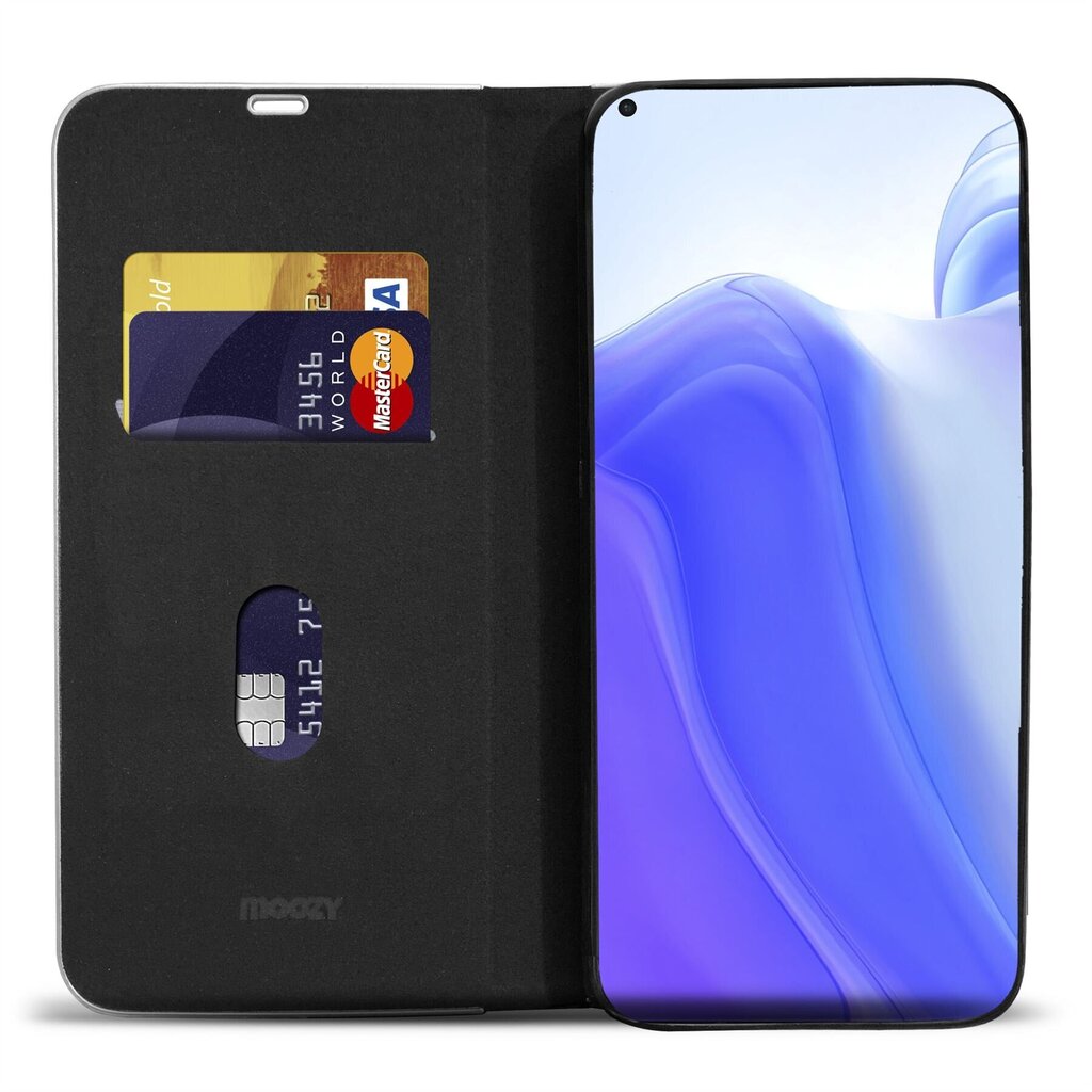 Moozy lompakkokotelo Xiaomi Mi 10T 5G:lle ja Mi 10T Pro 5G:lle, Black Carbon hinta ja tiedot | Puhelimen kuoret ja kotelot | hobbyhall.fi