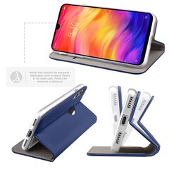 Moozy Case Flip Cover Xiaomi Redmi Note 7, Redmi Note 7 Pro, Tummansininen hinta ja tiedot | Puhelimen kuoret ja kotelot | hobbyhall.fi