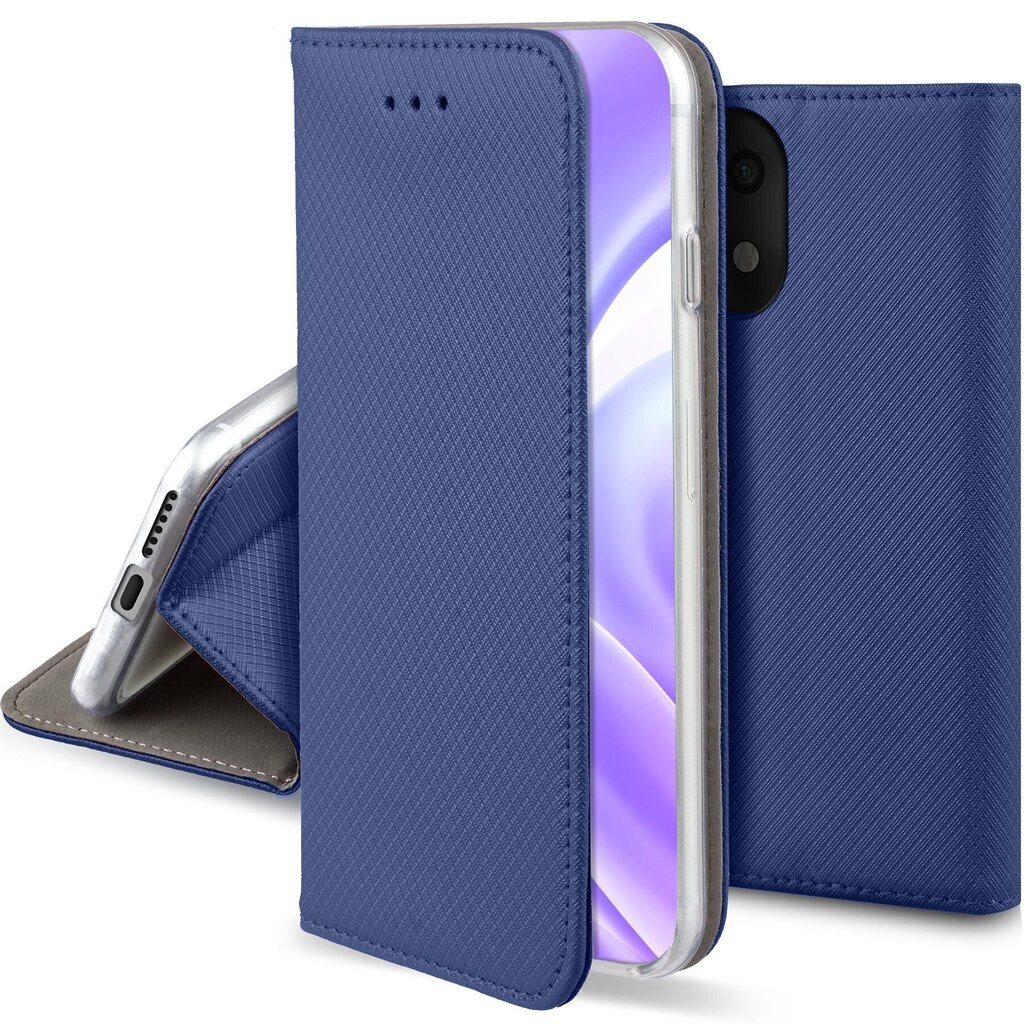 Moozy Case Flip Cover Xiaomi Mi 11 Lite ja Mi 11 Lite 5G, Tummansininen hinta ja tiedot | Puhelimen kuoret ja kotelot | hobbyhall.fi