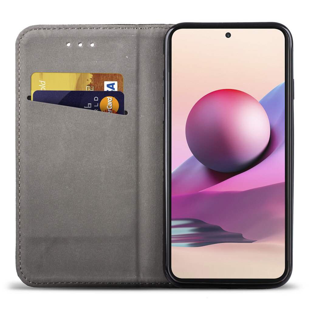 Moozy Case Flip Cover Xiaomi Redmi Note 10:lle ja Redmi Note 10S:lle, musta hinta ja tiedot | Puhelimen kuoret ja kotelot | hobbyhall.fi