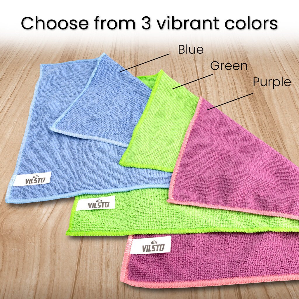 VILSTO Easy Clean Cloth -mikrokuituliina, 30x30 cm, 10 kpl, Sininen hinta ja tiedot | Siivoustarvikkeet | hobbyhall.fi