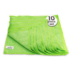 VILSTO Easy Clean Cloth -mikrokuituliina, 30x30 cm, 10 kpl, Vihreä hinta ja tiedot | Siivoustarvikkeet | hobbyhall.fi