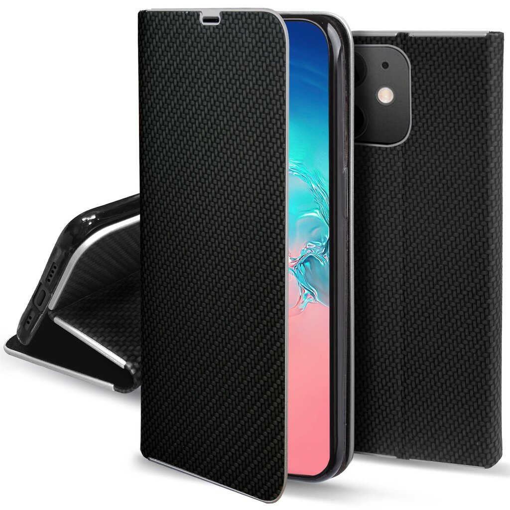 Moozy Wallet Case iPhone 13 Mini -puhelimelle, musta hiili hinta ja tiedot | Puhelimen kuoret ja kotelot | hobbyhall.fi