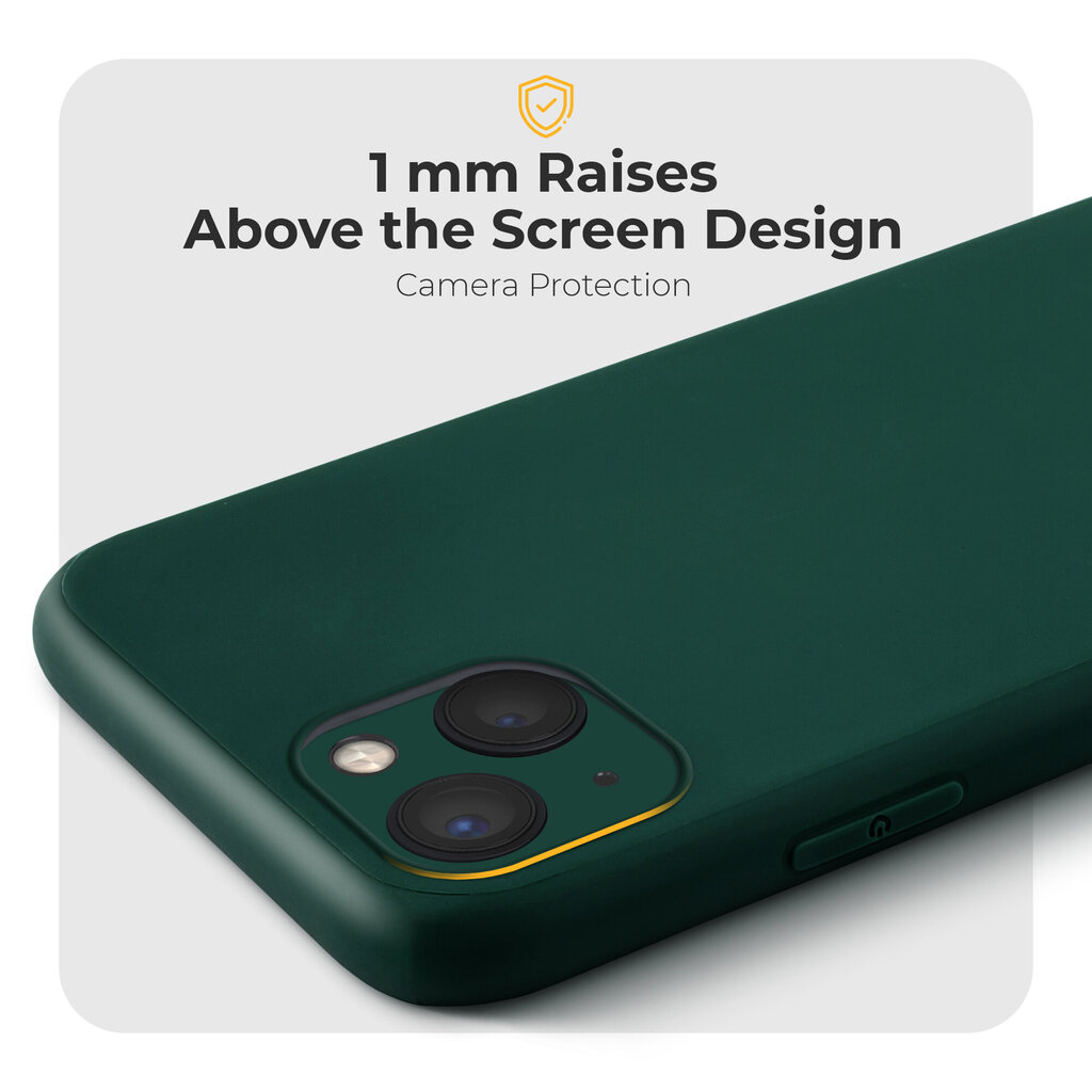 Moozy Minimalist -sarjan silikonikotelo iPhone 13 Minille, Midnight Green hinta ja tiedot | Puhelimen kuoret ja kotelot | hobbyhall.fi