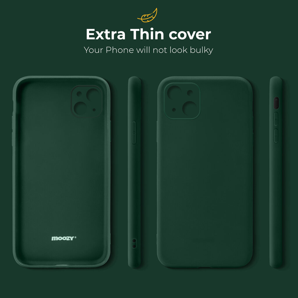 Moozy Minimalist -sarjan silikonikotelo iPhone 13 Minille, Midnight Green hinta ja tiedot | Puhelimen kuoret ja kotelot | hobbyhall.fi