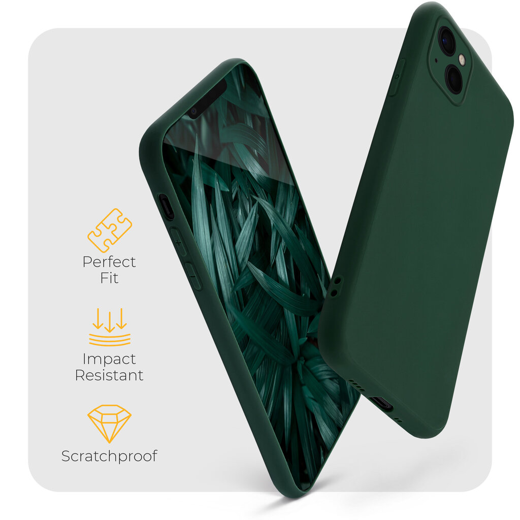 Moozy Minimalist -sarjan silikonikotelo iPhone 13 Minille, Midnight Green hinta ja tiedot | Puhelimen kuoret ja kotelot | hobbyhall.fi